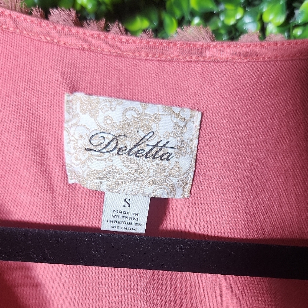 Anthropologie Pink Ruffle Blouse - Picture 2 of 11
